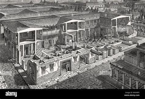 Cross Section Of An Ancient Roman House Rome Italy Stock Photo Alamy