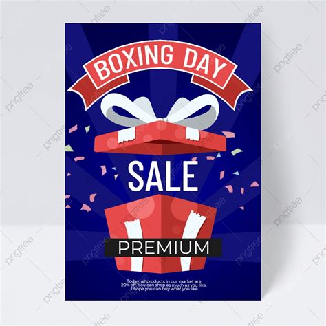 Blue Background Boxing Day Promotional Flyer Template Download on Pngtree