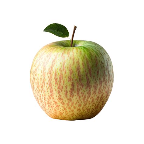 A Whole Apple Is Isolated On Transparent Background Ripe Fresh Apple