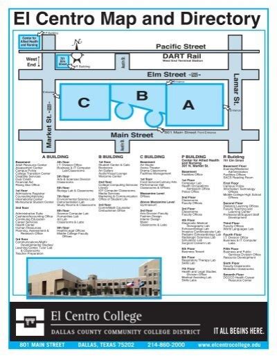 El Centro Map and Directory - El Centro College