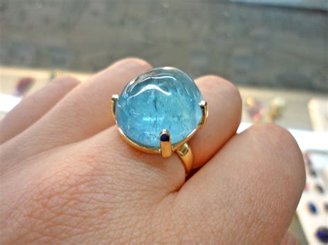 Aquamarine Stone Ring Rightkr