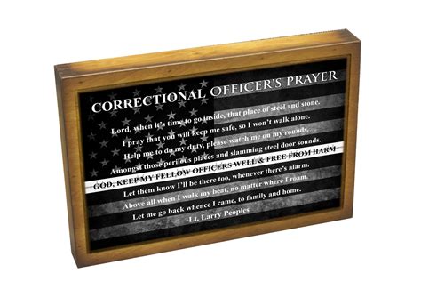 Correctional Officers Prayer Wall Art Relic Wood