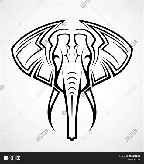 Elephant Head Tribal Vector & Photo (Free Trial) | Bigstock