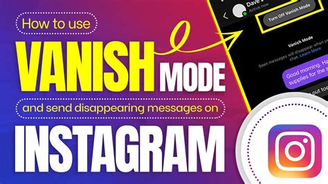 How To Turn On Vanish Mode On Instagram Way To Use It Youtube