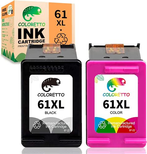 Coloretto Remanufactured Printer Ink Cartridge Replacement For Hp 61xl To Use With