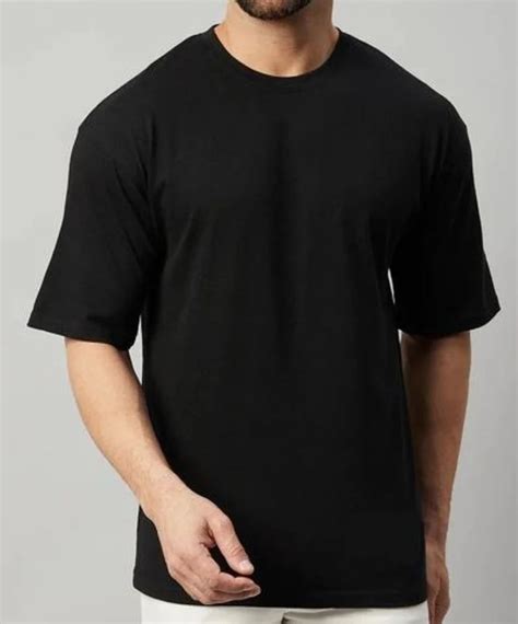 Plain Black Grey Navy Blue Charcoal Black Mens Polycotton Oversized