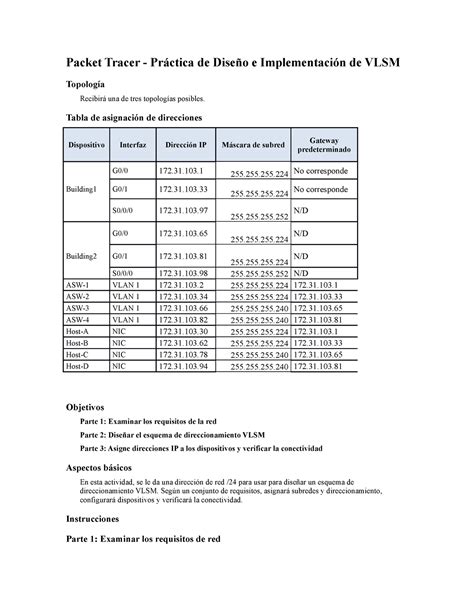 S09 s1 Resolver ejercicios Redes Packet Tracer Práctica de Diseño