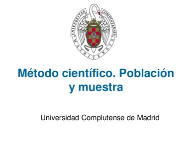 M Todo Cient Fico Estadistica Pdf