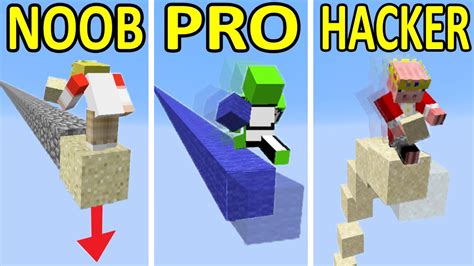 Minecraft Noob Vs Pro Vs Hacker Youtube