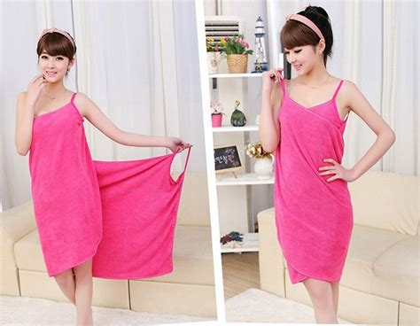 High Quality Sexy Women Bath Dress Wearable Microfiber Bathrobe Towel