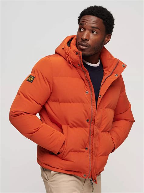 Superdry Everest Hooded Puffer Jacket Pureed Pumpkin At John Lewis And Partners