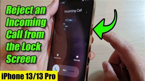 Iphone Pro How To Reject An Incoming Call From Lock Screen Youtube