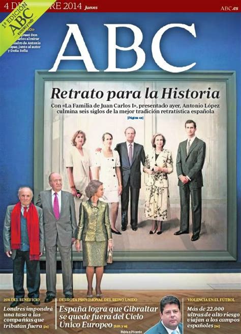 La Portada De ABC Del Jueves 4 De Diciembre Abc Spanish Royalty