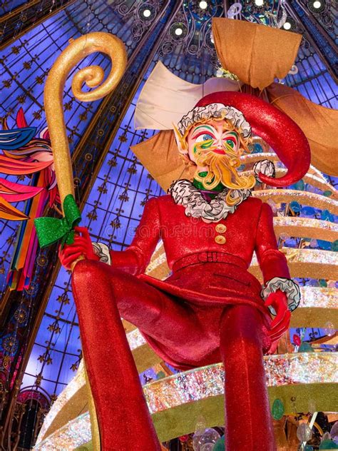 The Christmas Tree And The Elf At Galeries Lafayette Haussmann