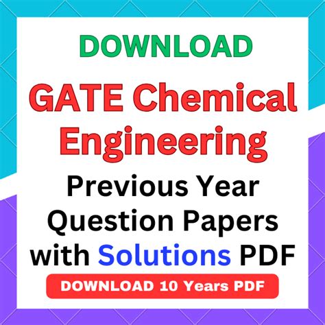 GATE Chemical Engineering Previous Year Question Papers With Solutions PDF