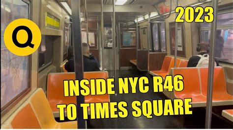 Nyc Bmt Broadway Line Q Train R46 Cars Union Square To Times Square