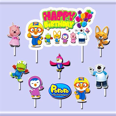 Topper Cake Pororo Happy Birthday Lazada Indonesia