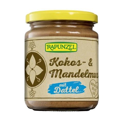 RAPUNZEL Crème d amandes grillées noix de coco et dattes 250 g