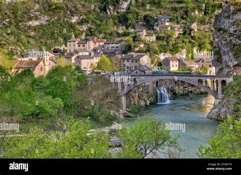 Village Of Saint Chély Du Tarn River Tarn Gorges Du Tarn Commune