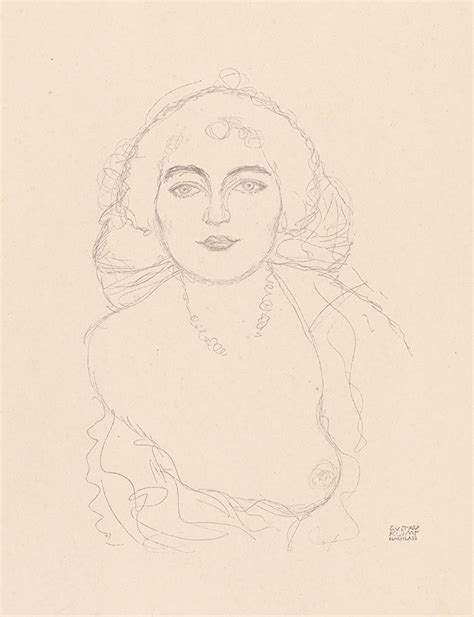 Reclining Nude Gustav Klimt Handzeichnungen Sketch 1922 For Sale At