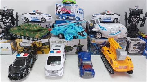 Unboxing Mobil Mobilan Polisi Mobil Mobilan Jadi Robot Truk Bego