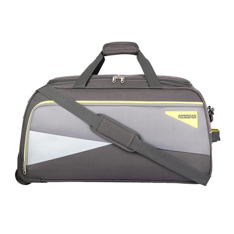 American Tourister Polyester Harp Wheel Duffle Bag Cm Grey Trolley