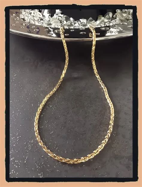 COLLIER MAILLE PALMIER En Plaqué Or 18 carats 45CM X 4MM Bijoux Femme