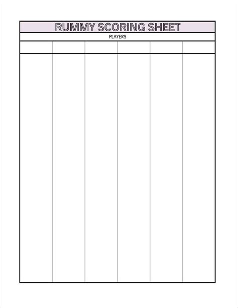 500 Rummy Score Sheet in 2023 | Rummy, Sheets, Sheet