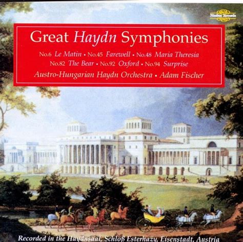 Austro Hungarian Haydn Orchestra Ádám Fischer Haydn Symphonies Nos