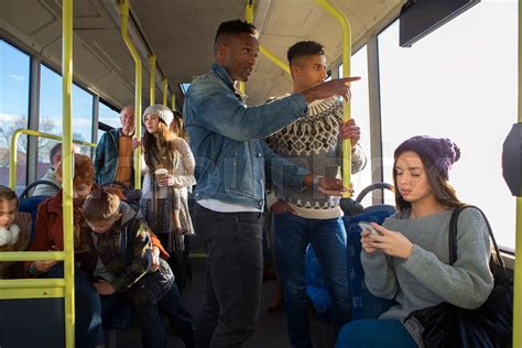 People On The Bus Stock Image Colourbox