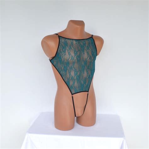 Sissy Lingerie For Men See Though Underwear Sheer Mesh Bodysuit Etsy