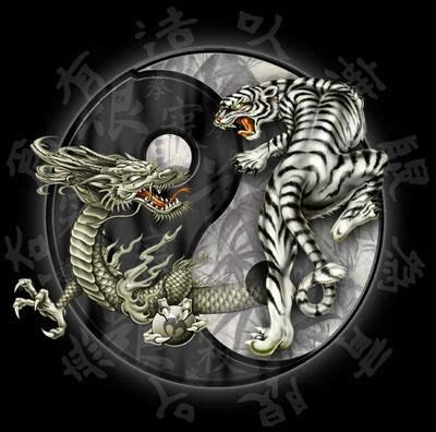 Tigre Y Dragon Ying Y Yang L Art De Yin Yang Tigre Et Dragon