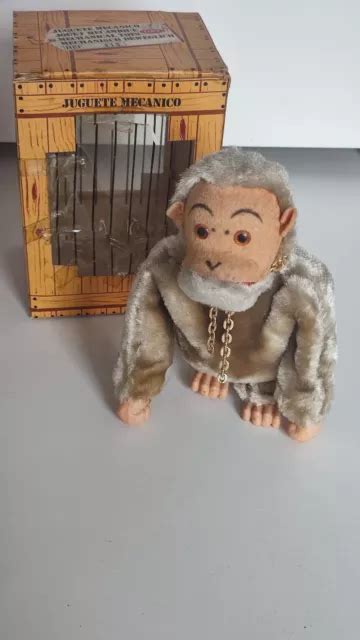 ANCIEN JOUET MÉCANIQUE Animé Clé singe Gorille Spain Feber En Boîte