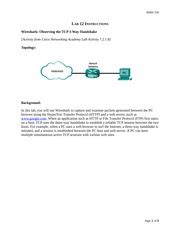 Lab 12 Instructions BMIS 330 LAB 12 INSTRUCTIONS Wireshark Observing