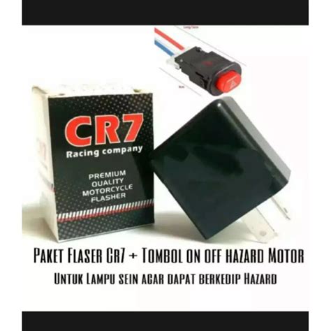 Jual Paket Murah Flasher Cr Flaser Dan Tombol Saklar On Off Hazard