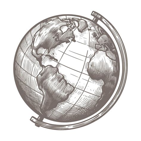 Icono Vectorial Del Mundo Del Globo Terrestre En 3d Vector Premium