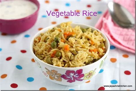 Veg Rice Jeyashris Kitchen