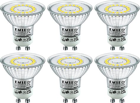 Eacll Gu10 Led Kaltweiss 6w Ersetzt 100w Halogen Leuchtmittel 6er Pack