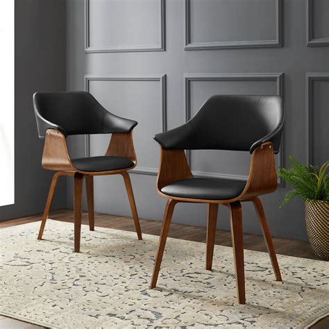 Corvus Norah Mid Century Modern Accent Chairs With Wood Legs Set Of 2 Bed Bath And Beyond