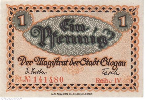 1 Pfennig ND - Glogau (Reihe IV), Glogau - Germany - Community Currency - 2327