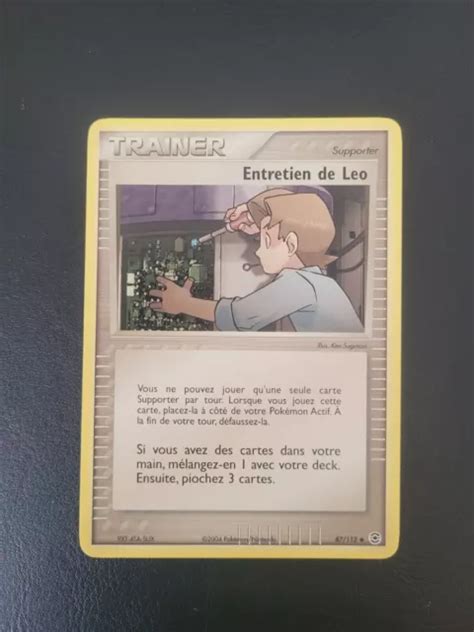 Carte Pok Mon Blox Ex Rouge Feu Vert Feuille Entretien De Leo