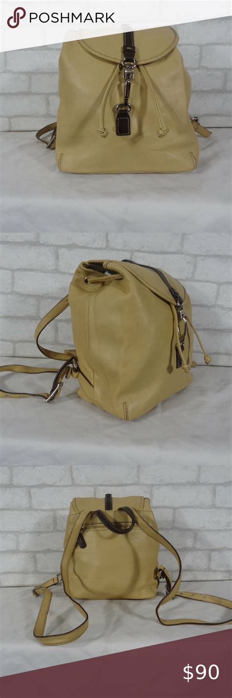 Coach Studio Legacy Beige Leather Backpack Leather Backpack