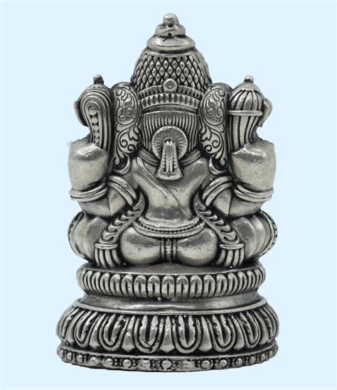 Buy Divine Antique Pure Silver Ganesha Idol Dharmik Jewels