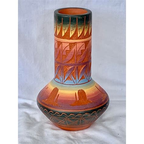 Vintage Handmade Navajo Style Pottery Vase Chairish