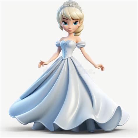 Frozen Elsa D Model Animation Anime Inspired Character Design Stock