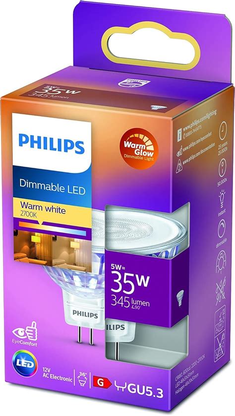 PHILIPS LED Classic GU5 3 Lampe Warm Glow 35 W Dimmbarer Reflektor