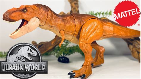 Mattel Jurassic World Thrash N Throw Tyrannosaurus Rex Review Youtube