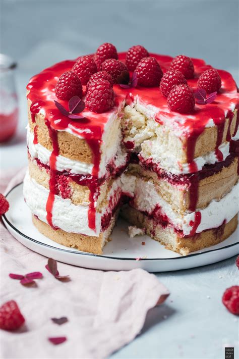 Himbeer Biskuit Torte Fräulein Meer backt