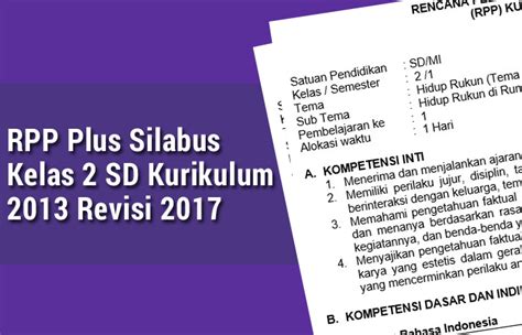 Contoh Rpp Dan Silabus Kelas 3 Sd Revisi