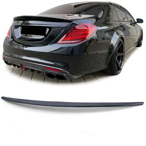 ANG Look Black Gloss Rear Trunk Lid Spoiler Lip For Mercedes W222 In